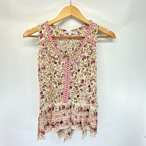 Patrons of Peace / Tank Top Boho / Medium Floral Flowy
